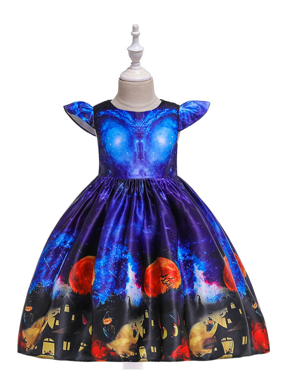 Halloween dressHalloween witch cosplay cosplay dress cartoon children's print dress