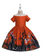 Halloween dressHalloween witch cosplay cosplay dress cartoon children's print dress - Hiccupzz