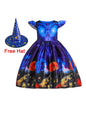 Halloween dressHalloween witch cosplay cosplay dress cartoon children's print dress - Hiccupzz