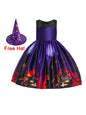Halloween dressHalloween witch cosplay cosplay dress cartoon children's print dress - Hiccupzz