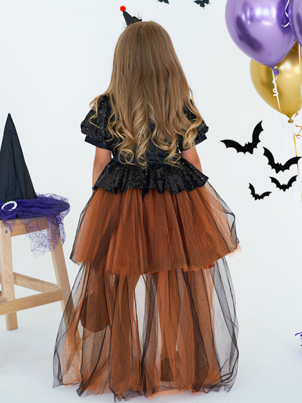 Halloween Girls Tulle Dress Costume Set