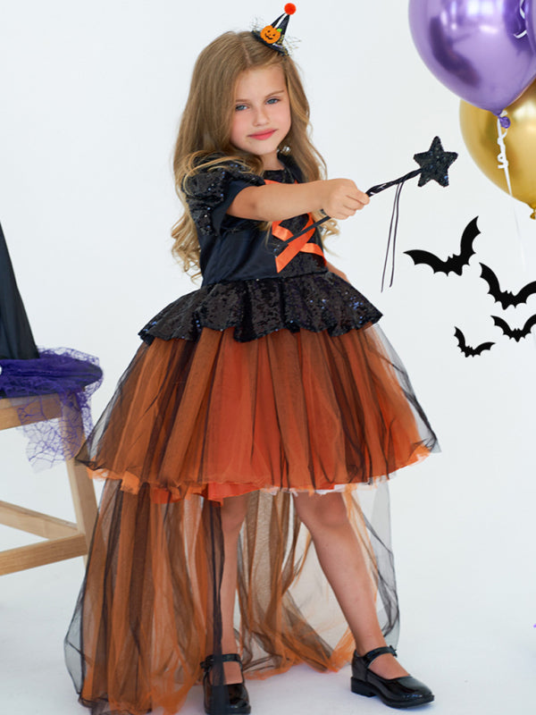 Halloween Girls Tulle Dress Costume Set