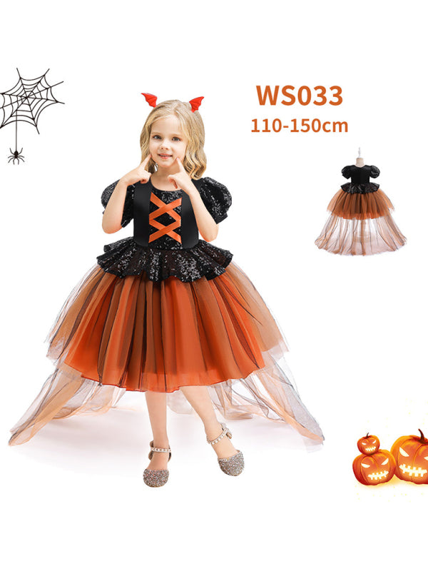 Halloween Girls Tulle Dress Costume Set