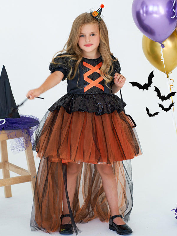 Halloween Girls Tulle Dress Costume Set