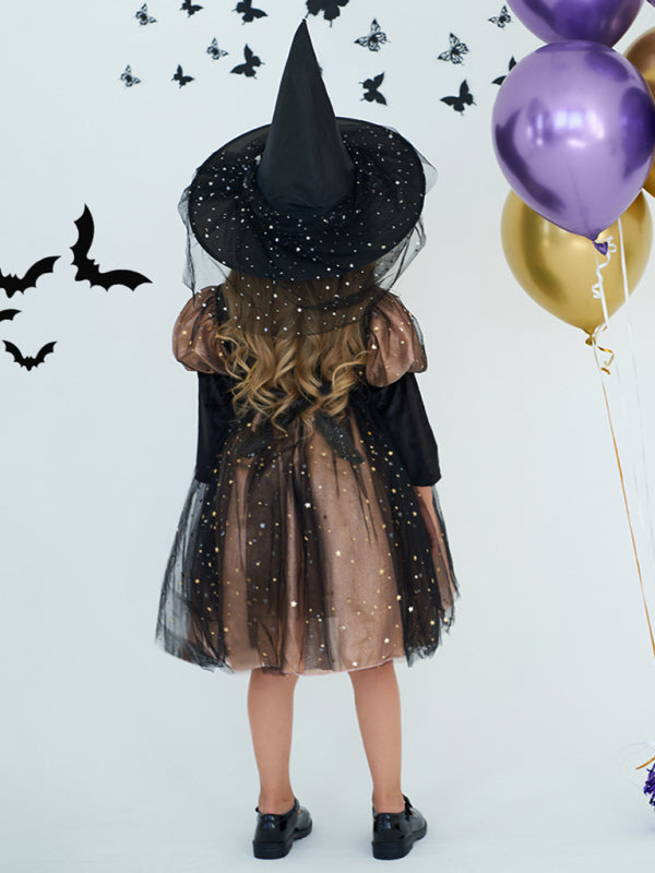 Girls Witch Dress Halloween Party Costume