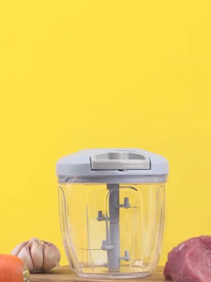 1 Pc Multifunctional Manual Vegetable Chopper & Garlic Masher - Durable ABS Kitchen Gadget for Easy Dicing, Shredding & Crushing