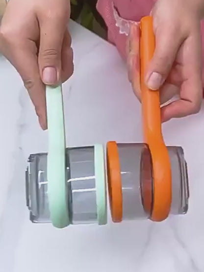 1 Pc Multi-Functional Fruit & Vegetable Peeler with Storage Box - Serrated Blade, Food-Safe PET Material, Perfect for Kitchen & Dorm Use