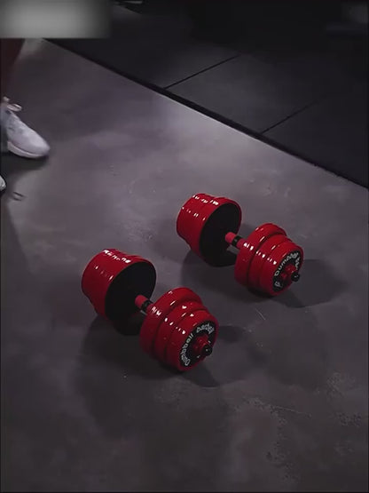 Adjustable Dumbbell Set with Barbells & Kettlebells - Full Body Ergonomic Home Fitness Kit, Rubber-Coated Cast Iron, Compact Design
