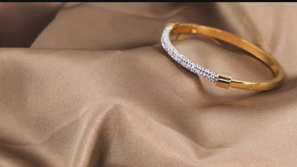 Brazaletes de circonita cúbica de moda para mujer, pulsera clásica circular de acero de titanio de moda, joyería femenina