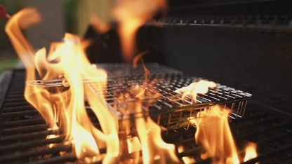 燒烤籃折疊便攜式不銹鋼燒烤籃帶手柄魚蔬菜蝦烹飪配件