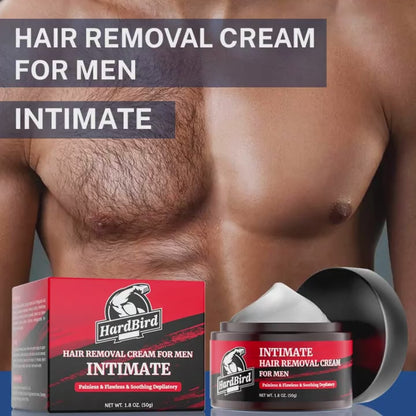 Men's Hair Removal Cream for Private Parts, Chest, Back & Body - Painless & Fast-Acting Depilatory, 1.8 oz or 50 g
