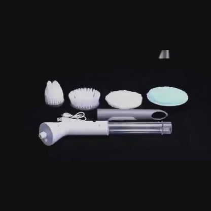 Cordless Electric Spin Scrubber with 2/5/6 Replaceable Brush Heads for Bathroom, Kitchen, and More