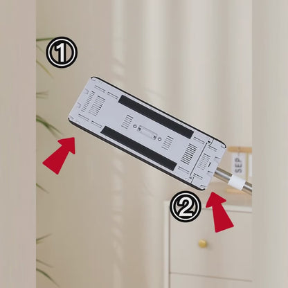 Flat Mop and Bucket Set with Self-Cleaning System - Stainless Steel & Durable ABS Construction