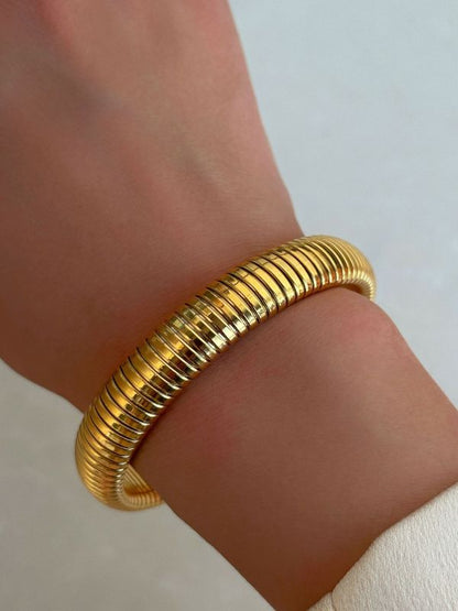 Titanium Steel Vintage Stretch Gypsy Polished Bracelet - Hiccupzz