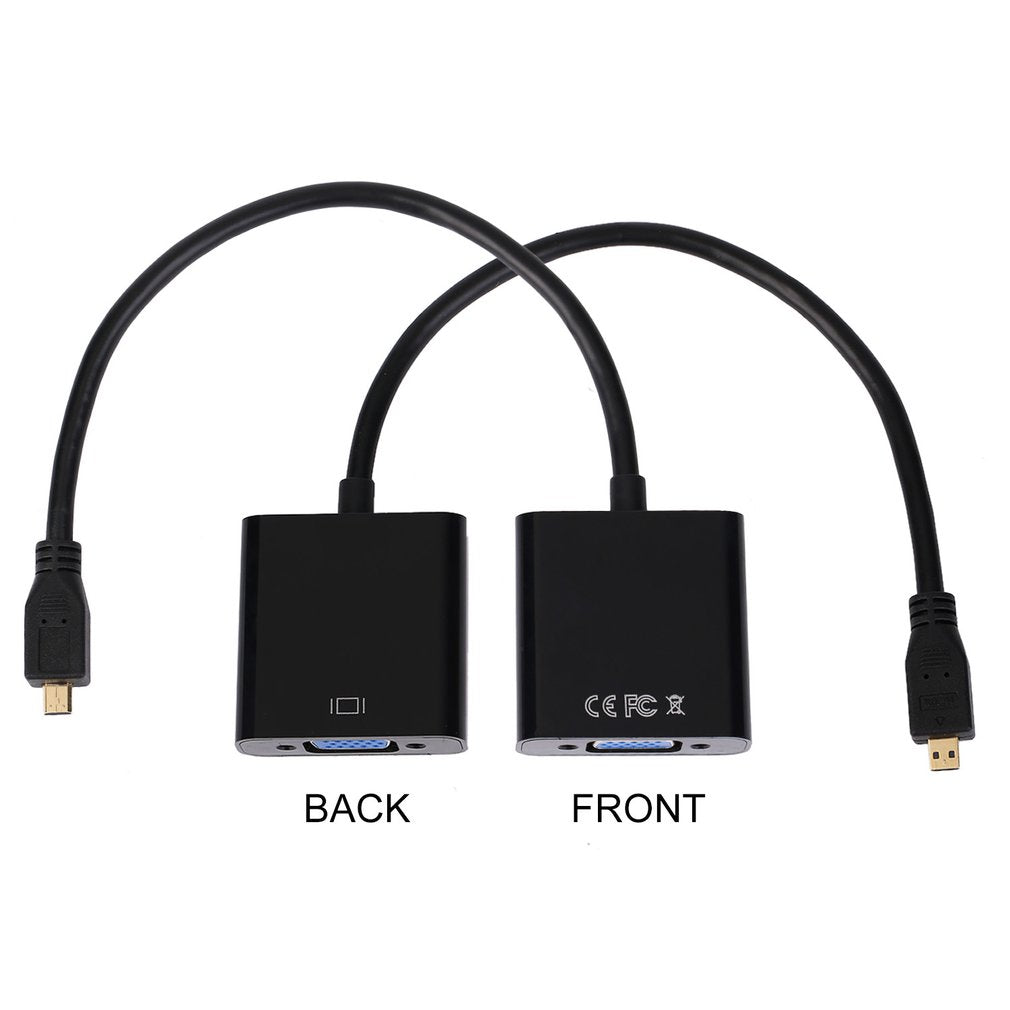 Micro HDMI 轉 VGA 轉接器電纜平板電腦到電腦 Micro HDMI 轉 VGA 高畫質電纜 1080P