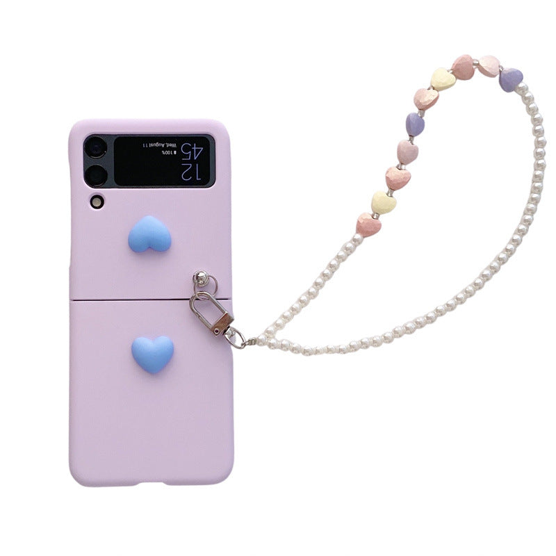 Carcasa protectora para teléfono móvil con cadena de amor