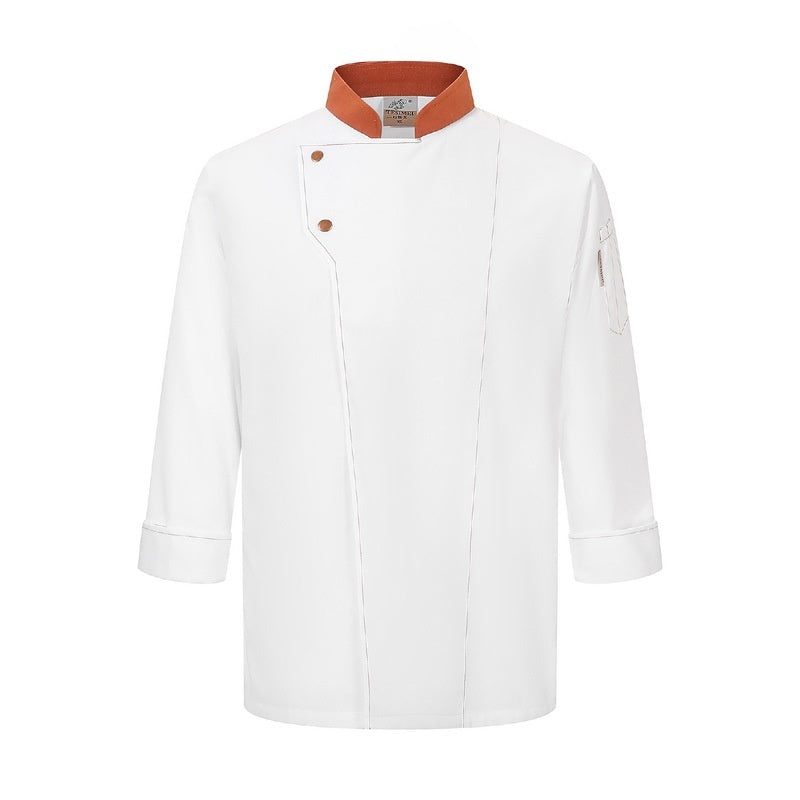 White Crease Resistant Chef Suit Long Sleeve Restaurant - Hiccupzz