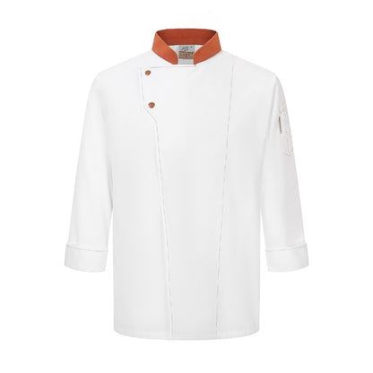 White Crease Resistant Chef Suit Long Sleeve Restaurant - Hiccupzz