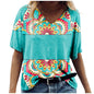 European And American Loose 3DV Neck Short Sleeves - Hiccupzz