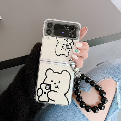 Hard Shell Personality Cartoon Line Bear - Hiccupzz