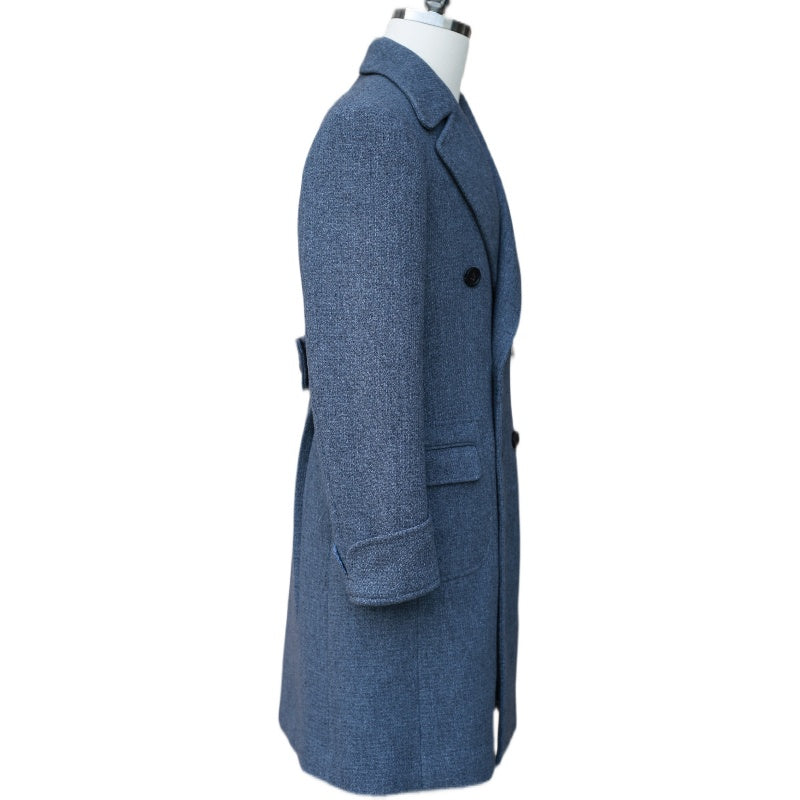 Men's Wool Double Breasted Polo Coat - Hiccupzz