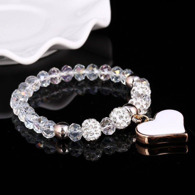 Crystal Butterful Bracelet & Bangle Elastic Heart Bracelets - Hiccupzz