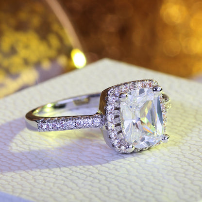Zircon ring simulation diamond ring - Hiccupzz