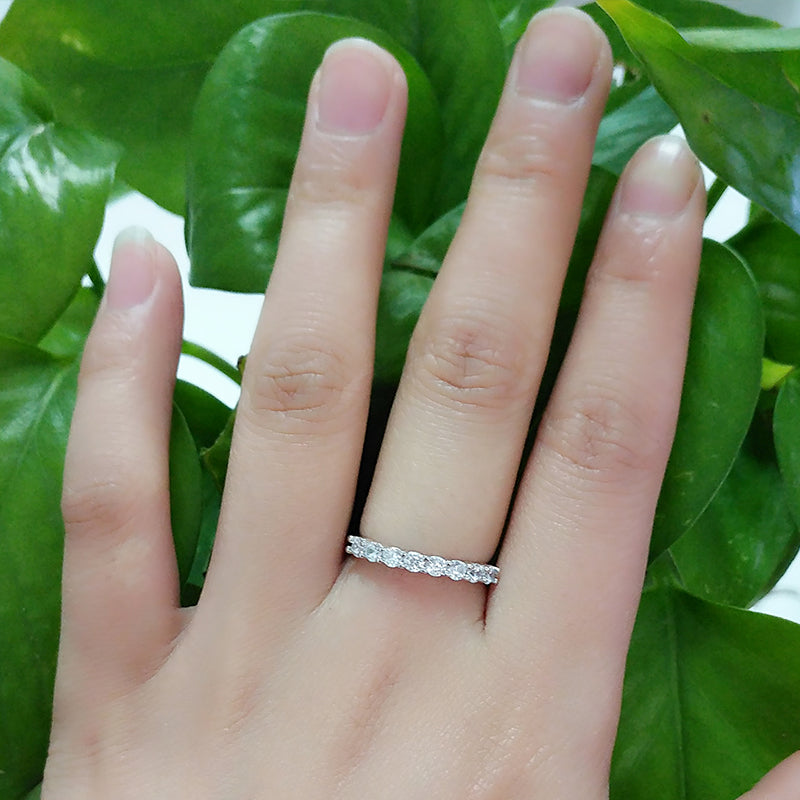 Sterling Silver Unilateral Half Ring Ring