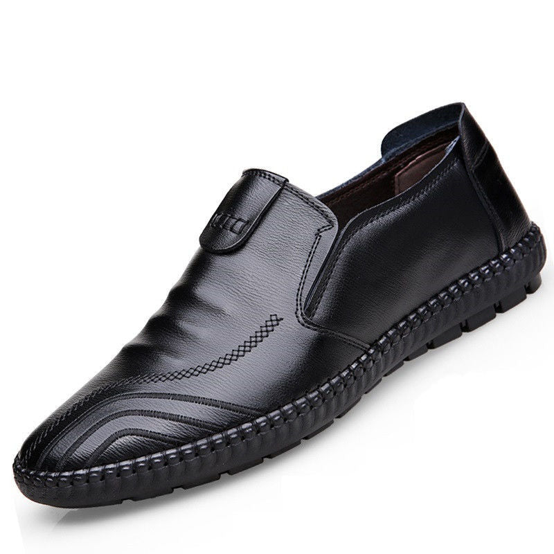 Men's Casual Men's British Breathable Leather Shoes