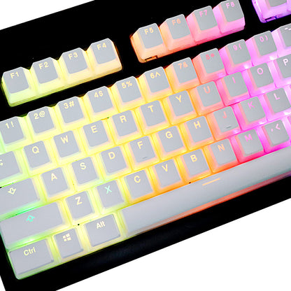 White Pudding Large Full set of 141 Key Sealing Font Keycaps - Hiccupzz