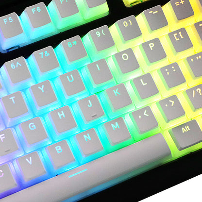 White Pudding Large Full set of 141 Key Sealing Font Keycaps - Hiccupzz