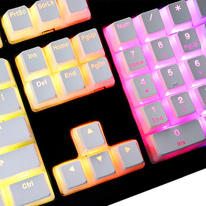 White Pudding Large Full set of 141 Key Sealing Font Keycaps - Hiccupzz