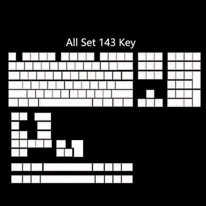 White Pudding Large Full set of 141 Key Sealing Font Keycaps - Hiccupzz