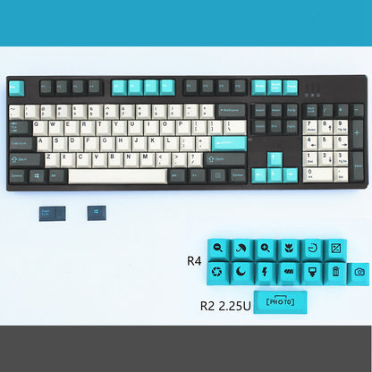 Ps Set Cheese Green Nautilus Graphite Cyan Two-Color Pbt Mechanical Keycap - Hiccupzz