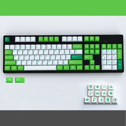 Ps Set Cheese Green Nautilus Graphite Cyan Two-Color Pbt Mechanical Keycap - Hiccupzz