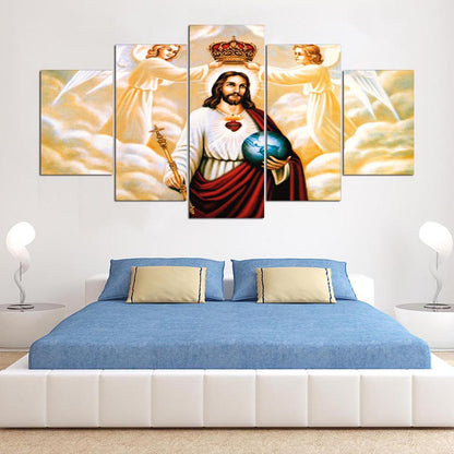 Home Decor Canvas 5 Pieces Religious Jesus Poster - Hiccupzz