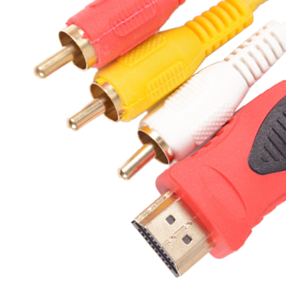 HDMI 轉紅黃白適配器電纜 Hdmi 轉 3Rca 分量電纜 1.5 米