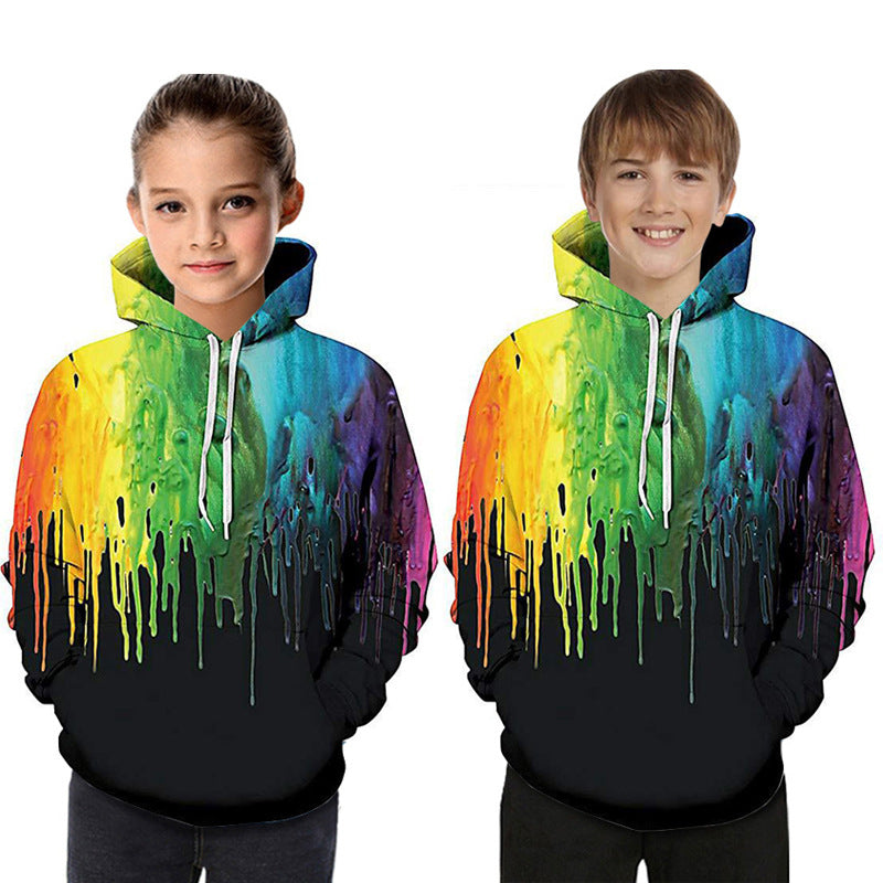 Digital Printed Children's Hooded Sweater For Kids