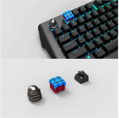Personalized Mechanical Keyboard Single ESC Keycap 104 Key Color ABS Metal Chicken Game Keycap Satellite Shaft Cap - Hiccupzz