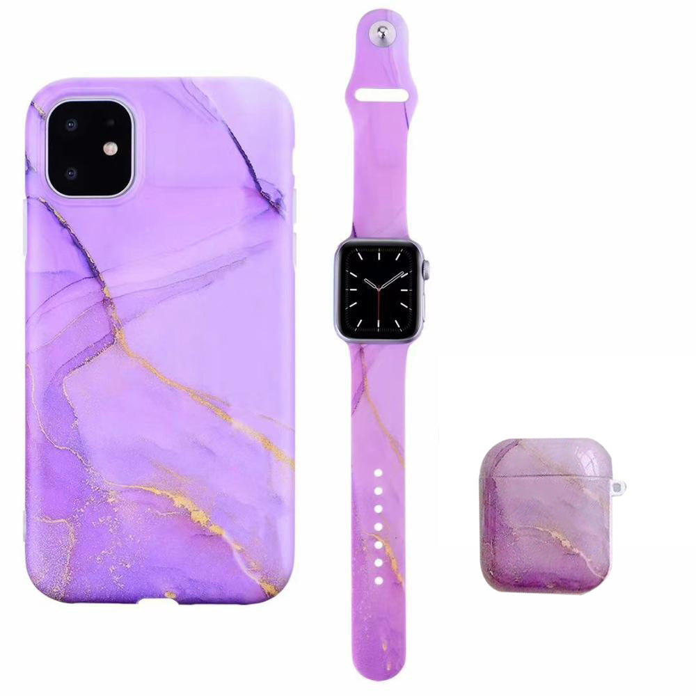 Applicable Earphone Case For Polished Mobile Phone Case And Marble Strap