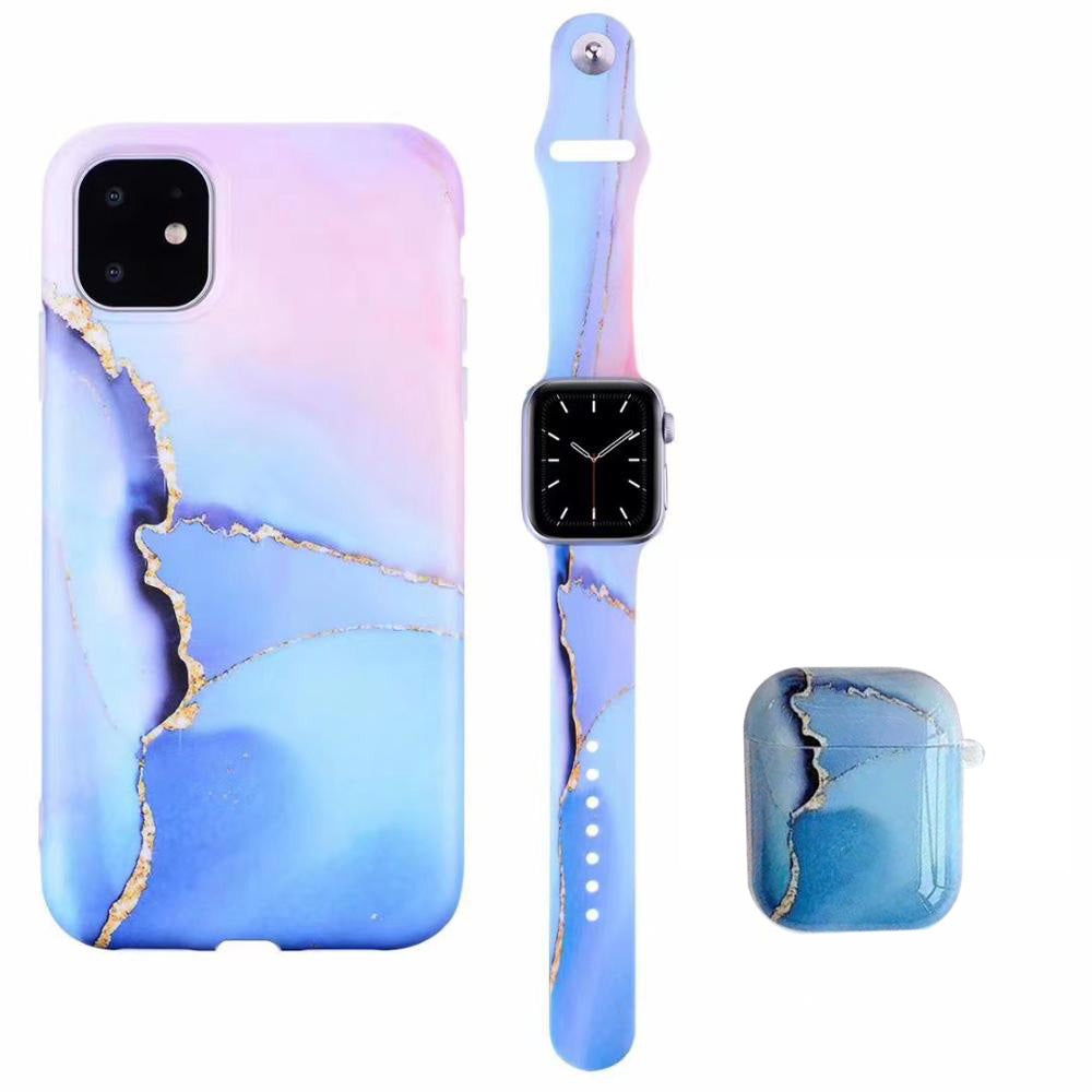 Applicable Earphone Case For Polished Mobile Phone Case And Marble Strap