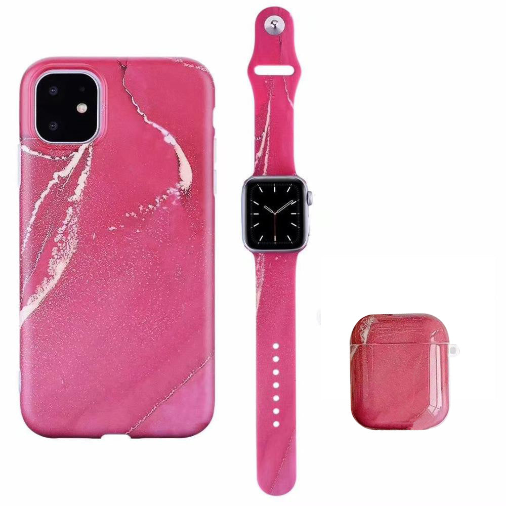 Applicable Earphone Case For Polished Mobile Phone Case And Marble Strap