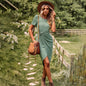 Spring And Summer High Elastic Casual Knitted Dress - Hiccupzz