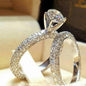 Couple ring European and American fashion ladies ring zircon ring - Hiccupzz