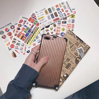 Travel Suitcase Phone Case with DIY Free Stickers 8pcs - Hiccupzz