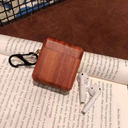 Compatible with Apple, Compatible with Apple , Solid wood bluetooth earphone case - Hiccupzz