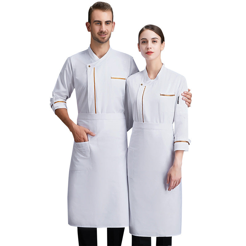 Ropa de trabajo de chef para hombre, de manga corta, transpirable, de alta calidad