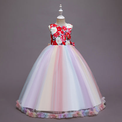 CUHK Kids' Printed Mesh Rainbow Skirt - Hiccupzz