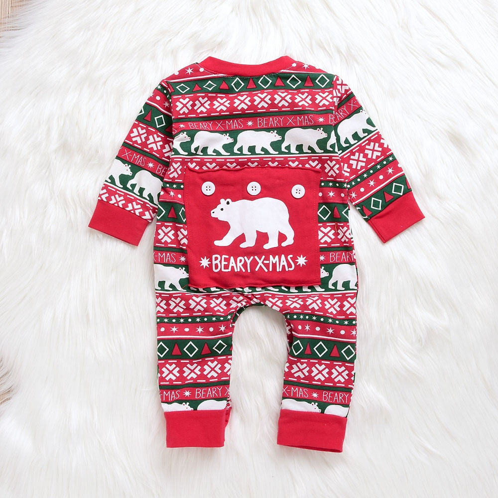 Infant Baby Boys Girls Christmas Santa XMAS clothe