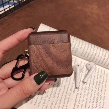 Compatible with Apple, Compatible with Apple , Solid wood bluetooth earphone case - Hiccupzz